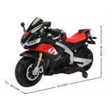 Aprilia 24V Kids Electric Motorbike with Dual 150W BLDC Motors - Speeds up to 12MPH