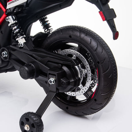 Aprilia Licensed Electric Kids Ride-On Motorcycle with Training Wheels - 12V Battery Powered