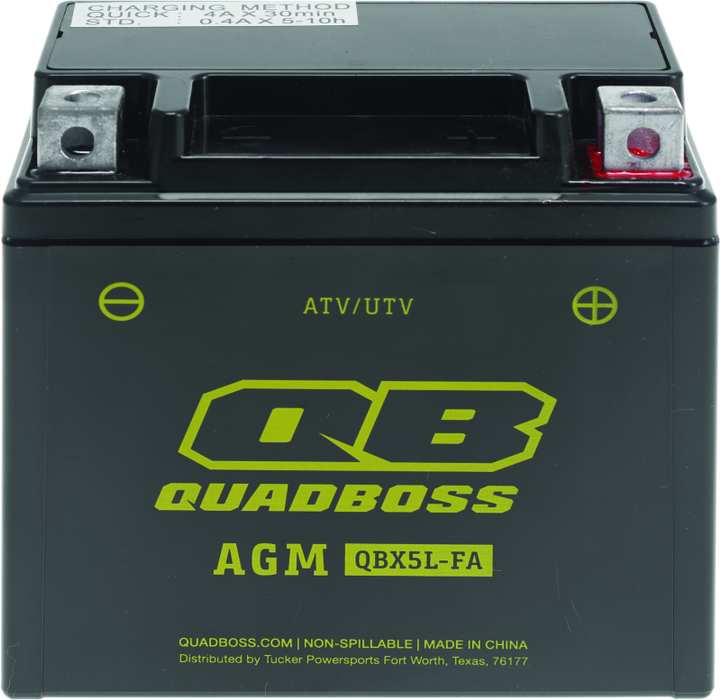 QuadBoss Maintenance-Free AGM Battery QBX5L-FA