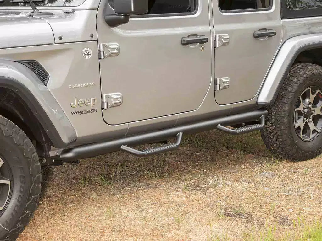 Rugged Ridge Spartan Nerf Bar Textured Black I '07- '18 Jeep Wrangler JKU 4 Door