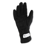 RaceQuip 355003RQP black short gauntlet Nomex race gloves - detail view