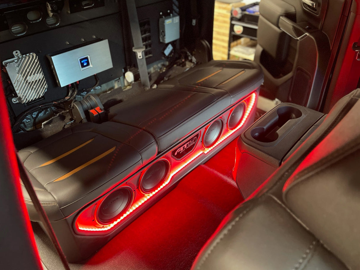 Custom JL Audio Four 8-inch Front-Firing Vented Sub Enclosure: 2019–2026 GMC & Chevy Sounds Good Stereo