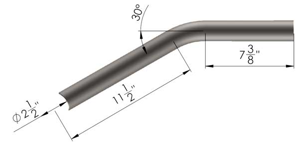 JK 3 Link Rear Upper Link Bent Tube
