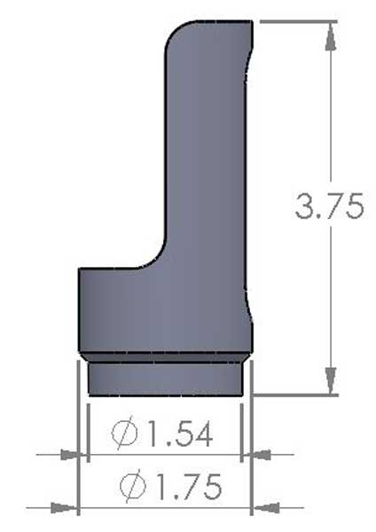 Polaris RZR 900 Roll Cage Adapter Bung Kit 1 3/4" X .095" Wall