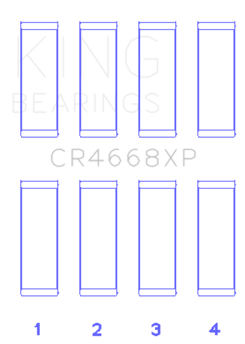 King Engine Bearings Hyundai G4Ke/G4Kc (Size +.026mm) Connecting Rod Bearing Set