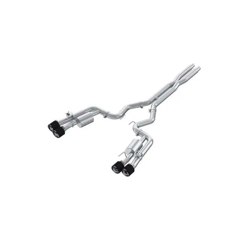MBRP 2024 Ford Mustang Dark Horse 3in Dual Split Rear Exit Exhaust w/ Quad CF Tips - T304 MBRP