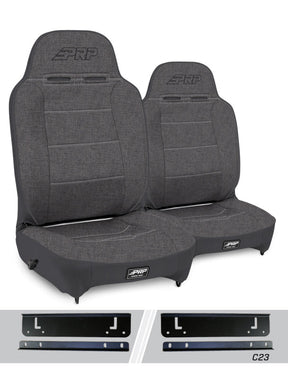 PRP 97-02 Jeep Wrangler TJ Premier High Back Suspension Seats Kit (Pair) - Black PRP Seats