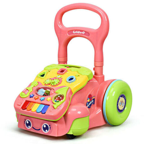 Baby Sit-to-Stand Learning Walker in Pink - Encourages Early Development