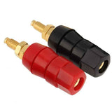 Black and Red Audio Speaker Binding Post for Banana Jack Adapter 2Pcs TekShack