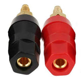 Black and Red Audio Speaker Binding Post for Banana Jack Adapter 2Pcs TekShack
