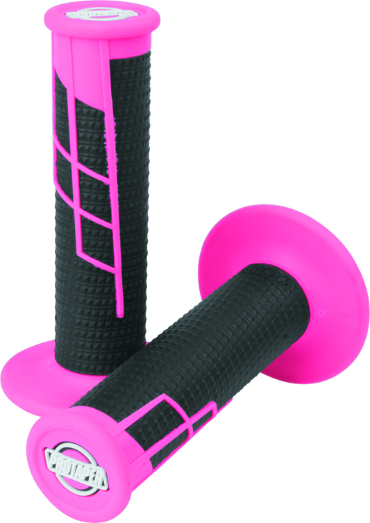 ProTaper Clamp-On 1/2 Waffle Grip - Neon Pink/Black