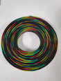 25 FT 3/4" BLACK WITH RED YELLOW GREEN STRIPE PET EXPANDO SLEEVING BRAID AC/DC WIRE AND SUPPLY