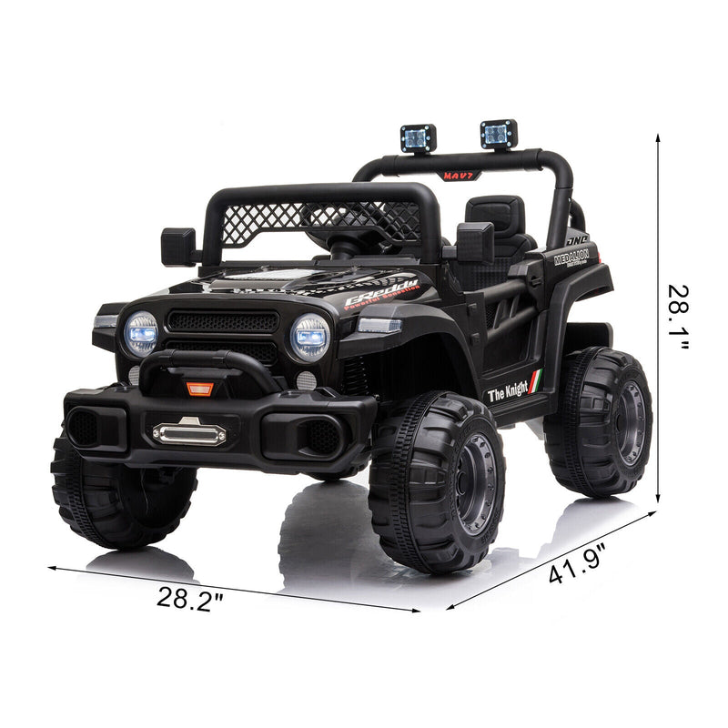 BBH-016 Dual Drive 12V 4.5A.h 2.4G Remote Control Off-Road Vehicle in Black
