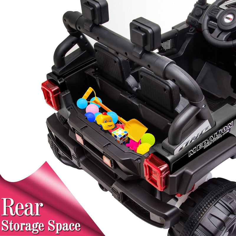 BBH-016 Dual Drive 12V 4.5A.h 2.4G Remote Control Off-Road Vehicle in Black