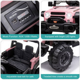 BBH-016 Dual Drive 12V 4.5A.h 2.4G Remote Control Off-road Vehicle in Pink
