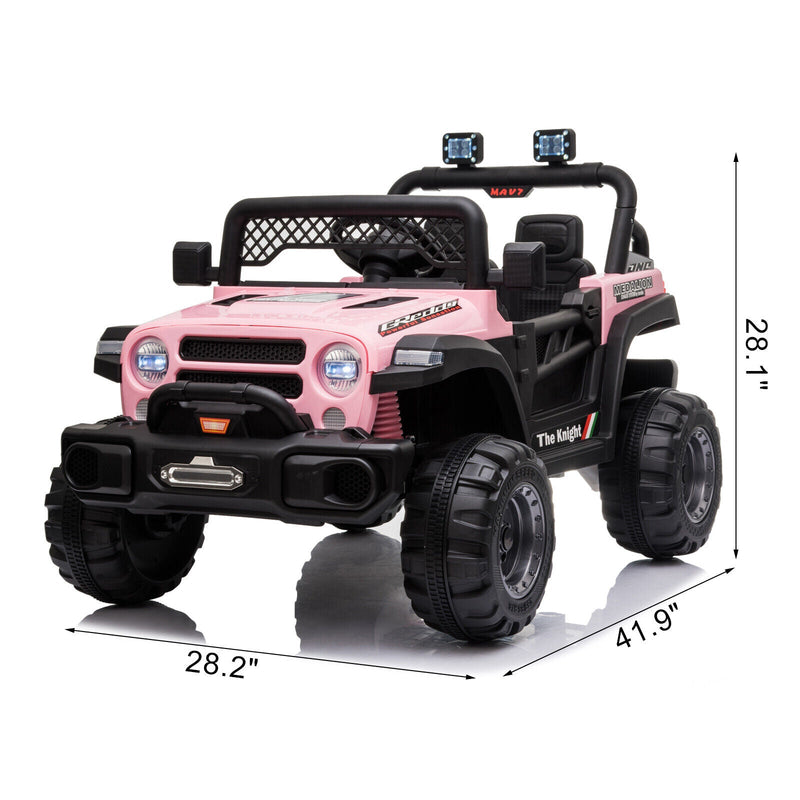 BBH-016 Dual Drive 12V 4.5A.h 2.4G Remote Control Pink Off-Road Vehicle