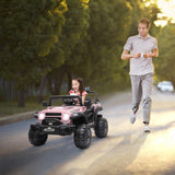 BBH-016 Dual Drive 12V 4.5A.h 2.4G Remote Control Pink Off-Road Vehicle