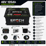 Epoch Batteries 72V 105Ah LiFePO4 Golf Cart Battery Complete Kit