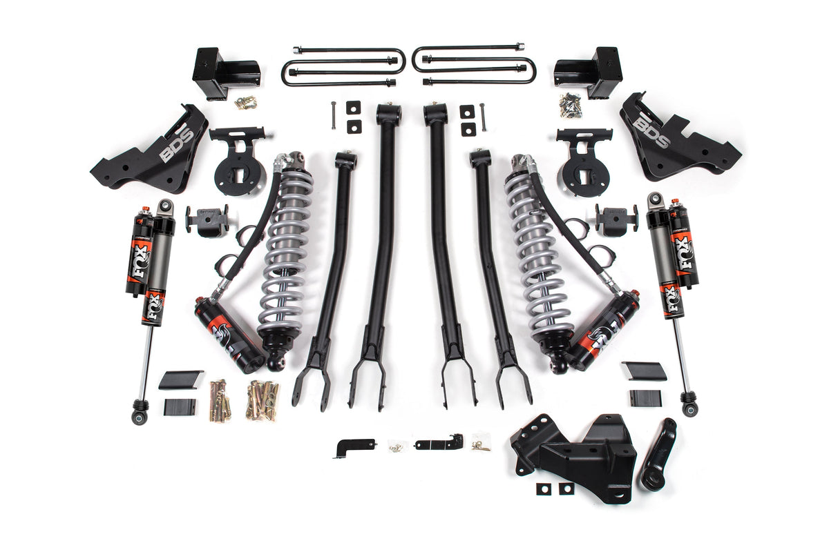 4 Inch Lift Kit w/ 4-Link | FOX 2.5 Coilover Conversion - Performance Elite | Ford F450 Super Duty (20-22) 4WD BDS Suspension