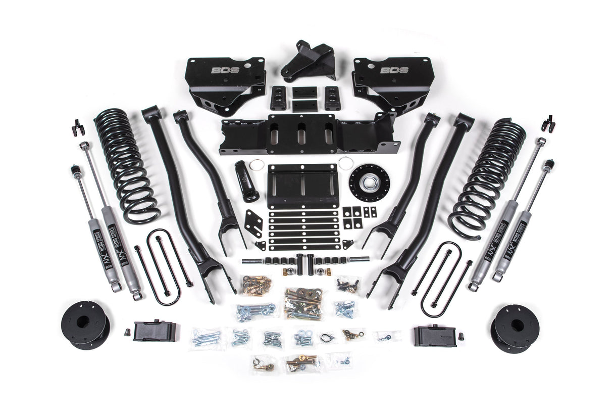 4 Inch Lift Kit w/ 4-Link | Extended Travel | Ram 3500 (25-26) 4WD | Gas BDS Suspension