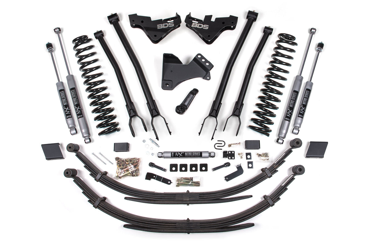 5 Inch Lift Kit w/ 4-Link | Ford F250/F350 Super Duty (23-26) 4WD | Gas