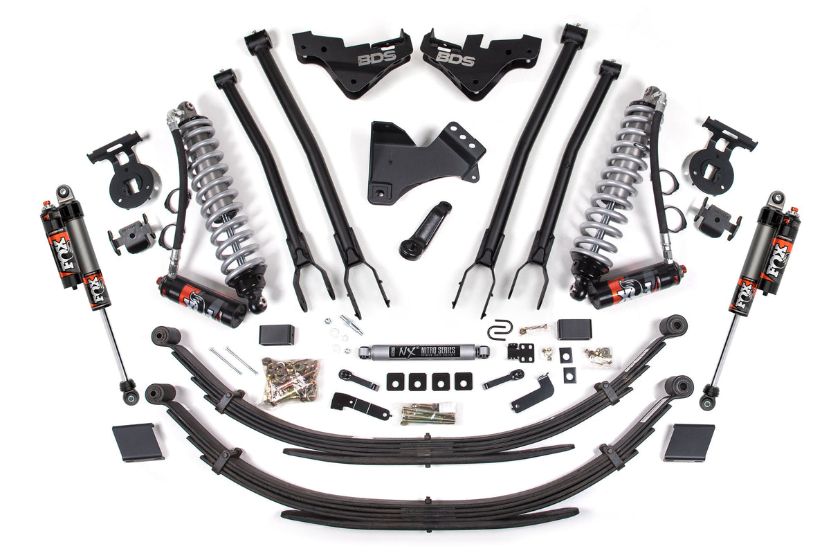 5 Inch Lift Kit w/ 4-Link | FOX 2.5 Performance Elite Coil-Over Conversion | Ford F250/F350 Super Duty (23-26) 4WD | Diesel BDS Suspension
