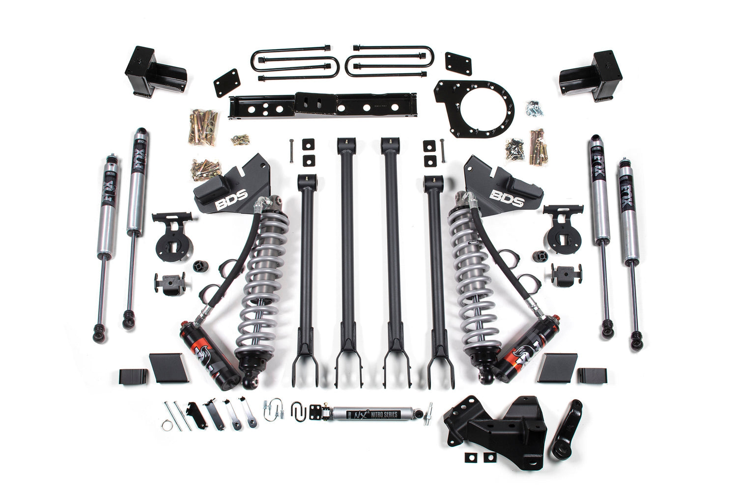 6 Inch Lift Kit w/ 4-Link | FOX 2.5 Performance Elite Coil-Over Conversion | Ford F350 Super Duty DRW (20-22) 4WD | Diesel BDS Suspension