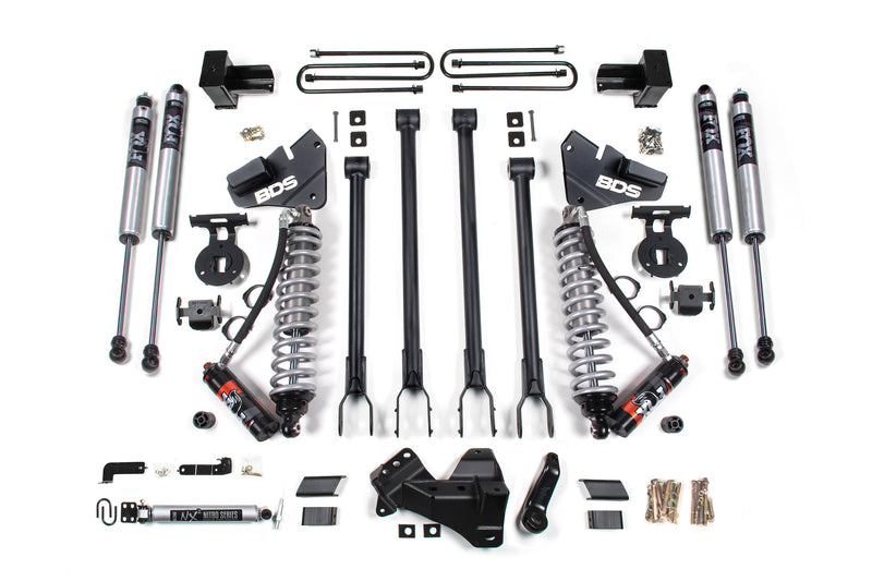 4 Inch Lift Kit w/ 4-Link | FOX 2.5 Performance Elite Coil-Over Conversion | Ford F350 Super Duty DRW (20-22) 4WD | Diesel BDS Suspension