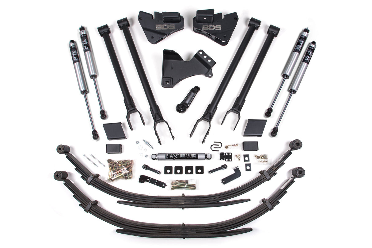 4 Inch Lift Kit | 4-Link Conversion | Ford F250 / F350 Super Duty (17-19) 4WD | Gas BDS Suspension