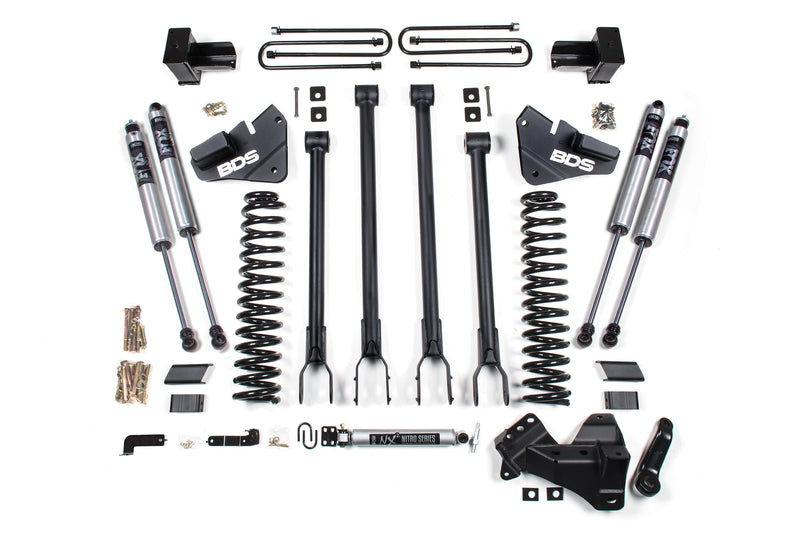 4 Inch Lift Kit w/ 4-Link | Ford F350 Super Duty DRW (17-19) 4WD | Gas BDS Suspension