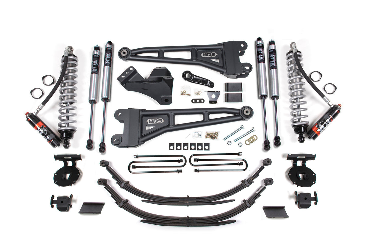 4 Inch Lift Kit w/ Radius Arm | FOX 2.5 Performance Elite Coil-Over Conversion | Ford F250/F350 Super Duty (11-16) 4WD | Diesel BDS Suspension