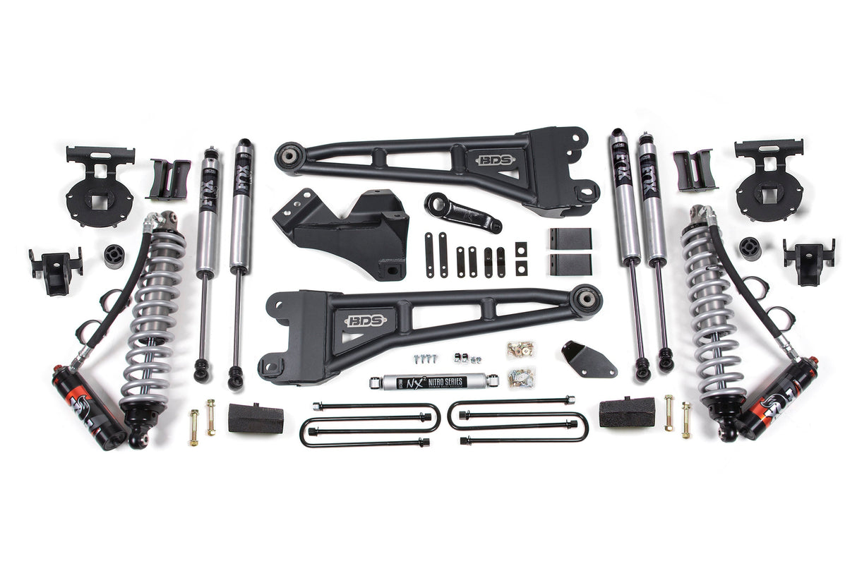 4 Inch Lift Kit w/ Radius Arm | FOX 2.5 Performance Elite Coil-Over Conversion | Ford F250/F350 Super Duty (05-07) 4WD | Diesel BDS Suspension