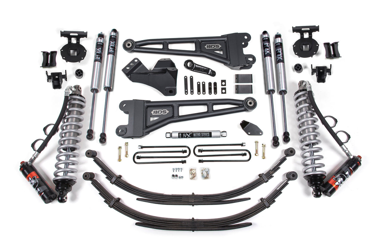 4 Inch Lift Kit w/ Radius Arm | FOX 2.5 Performance Elite Coil-Over Conversion | Ford F250/F350 Super Duty (05-07) 4WD | Diesel BDS Suspension
