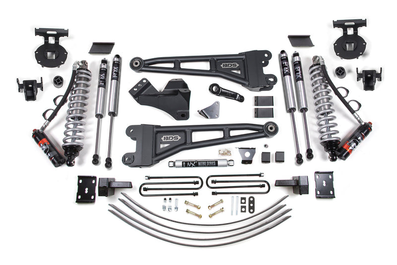 6 Inch Lift Kit w/ Radius Arm | FOX 2.5 Performance Elite Coil-Over Conversion | Ford F250/F350 Super Duty (05-07) 4WD | Diesel BDS Suspension