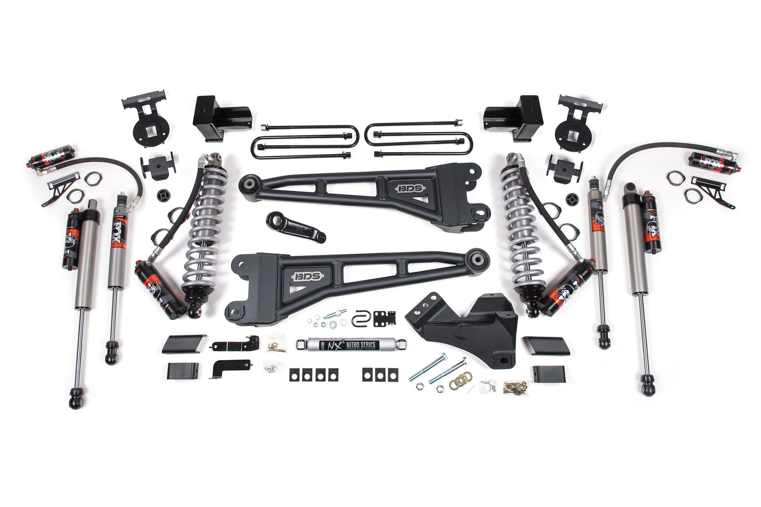 4 Inch Lift Kit w/ Radius Arm | FOX 2.5 Performance Elite Coil-Over Conversion | Ford F350 Super Duty DRW (17-19) 4WD | Diesel BDS Suspension