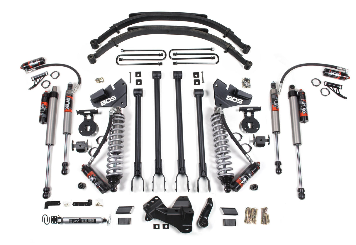 4 Inch Lift Kit w/ 4-Link | FOX 2.5 Performance Elite Coil-Over Conversion | Ford F250/F350 Super Duty (17-19) 4WD | Diesel BDS Suspension