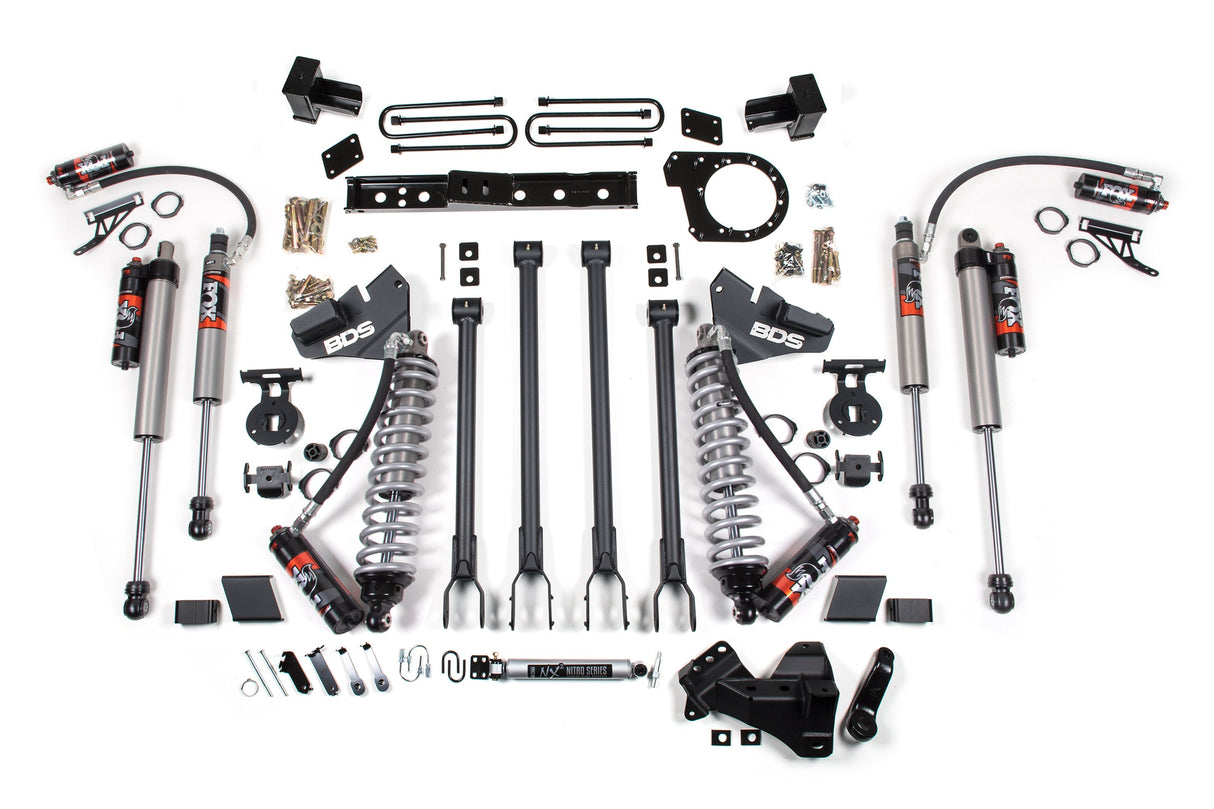 6 Inch Lift Kit w/ 4-Link | FOX 2.5 Performance Elite Coil-Over Conversion | Ford F350 Super Duty DRW (20-22) 4WD | Diesel BDS Suspension