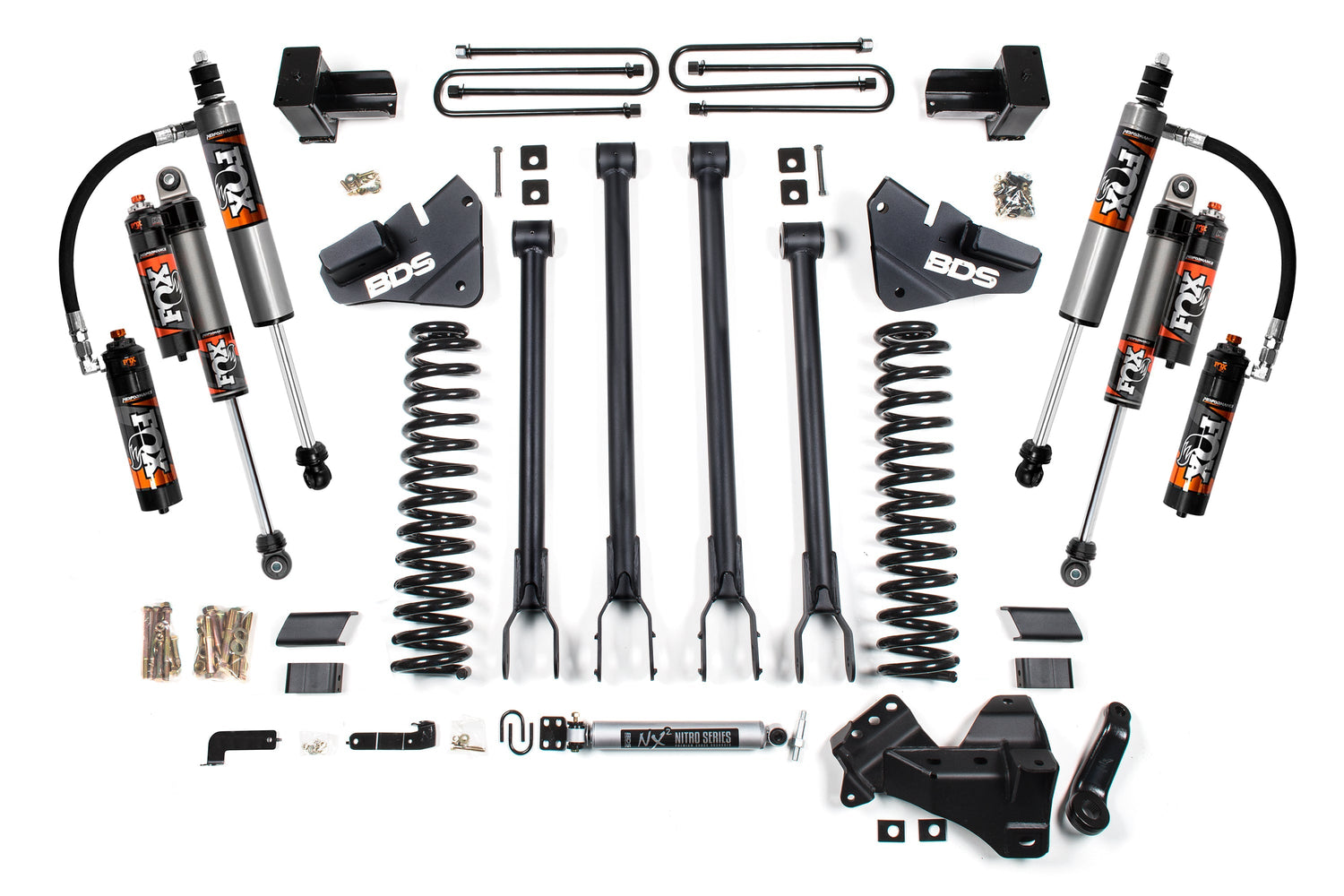 4 Inch Lift Kit w/ 4-Link | Ford F350 Super Duty DRW (17-19) 4WD | Gas BDS Suspension
