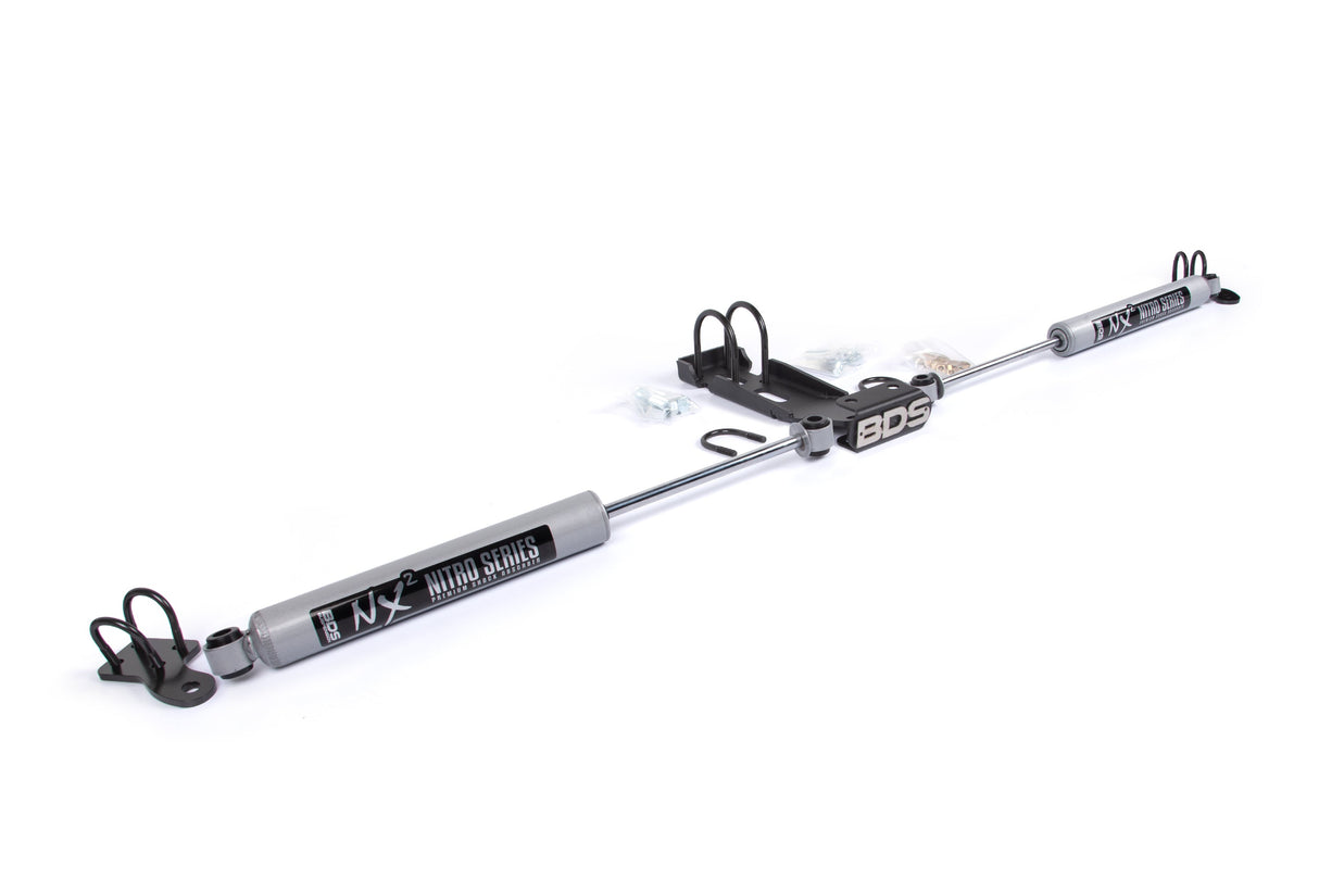 Dual Steering Stabilizer Kit W/ NX2 Shocks | Jeep Wrangler JL (18-27) and Gladiator JT (20-26) BDS Suspension