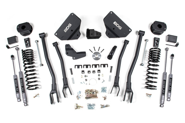4 Inch Lift Kit w/ 4-Link | Ram 2500 w/ Rear Air Ride (14-18) 4WD | Gas BDS Suspension