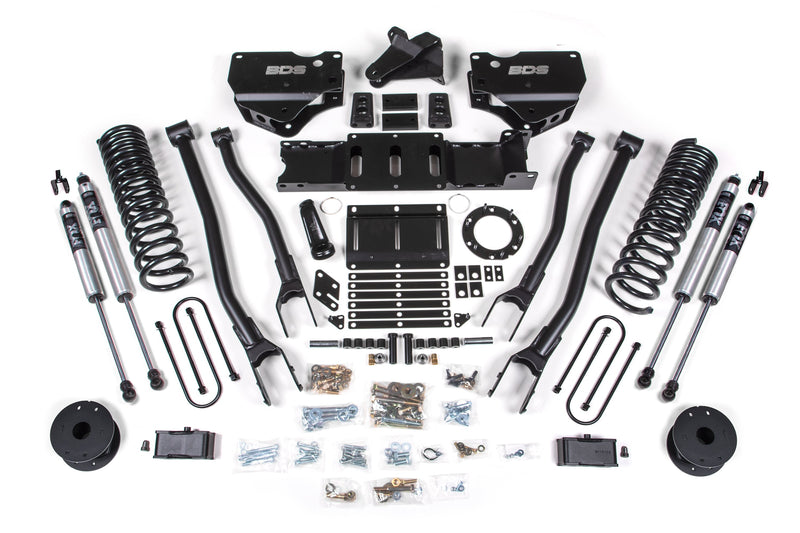 4 Inch Lift Kit w/ 4-Link | Ram 3500 w/ Rear Air Ride (19-24) 4WD | Gas BDS Suspension