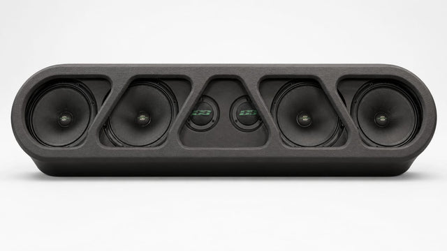 (4) Sylvester Speaker Rack Bundle w/ Beauty Panel & LEDs Deaf Bonce