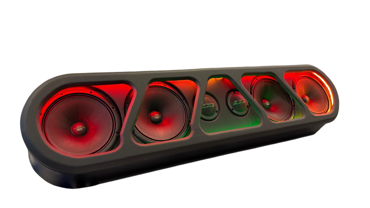 (4) Sylvester Speaker Rack Bundle w/ Beauty Panel & LEDs Deaf Bonce