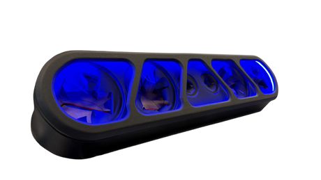 6.5" Speaker Rack Enclosure w/ Beauty Panel & LEDs Moon Car Stereo