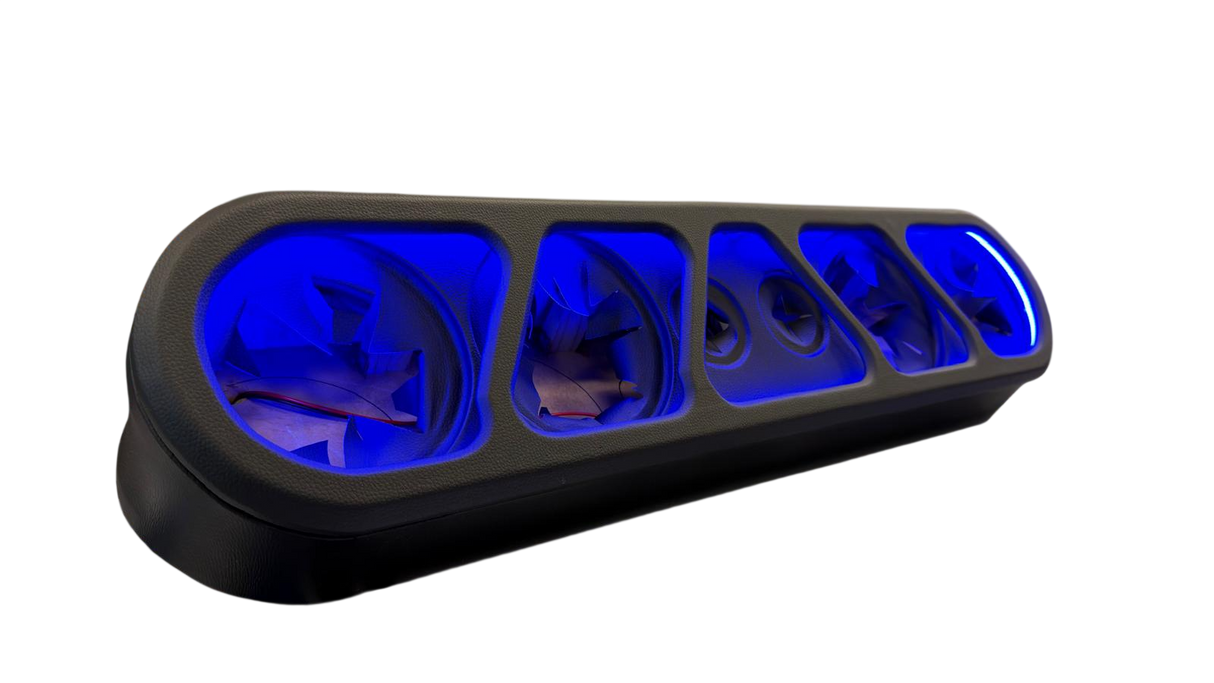 6.5" Speaker Rack Enclosure w/ Beauty Panel & LEDs Moon Car Stereo
