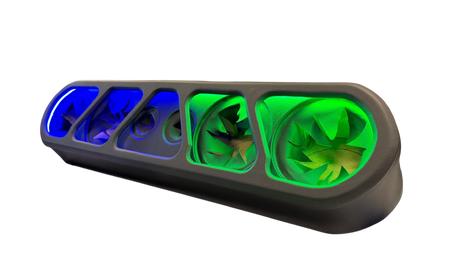 6.5" Speaker Rack Enclosure w/ Beauty Panel & LEDs Moon Car Stereo