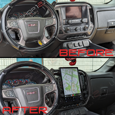 GMC Sierra 2014-2018 14.4" Workshop 12 Tesla-Style Screen Workshop 12