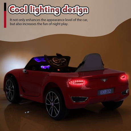 Licensed Bentley Style 12V Electric Ride On Car for Kids with Remote Control - Perfect Gift!