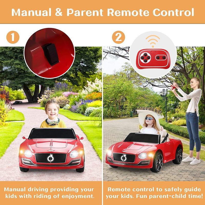 Bentley Kids Ride On Electric Toy Car with Remote Control and LED Lights - Perfect Gift for Young Drivers