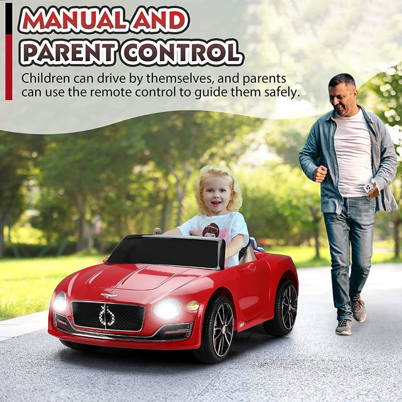12V Bentley Kids Electric Ride On Toy Cars with Remote Control - 3 Speed Options